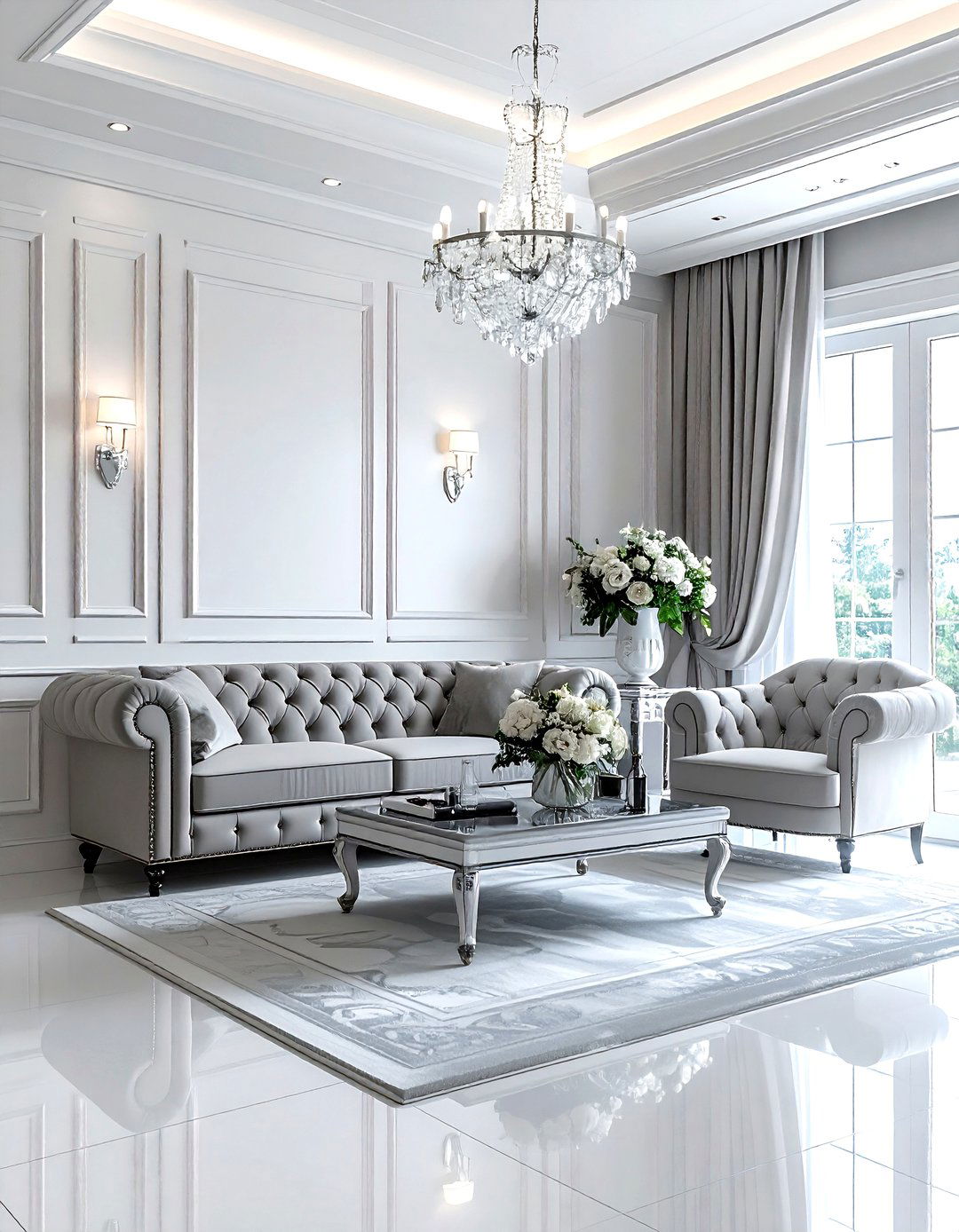 Shadow box molding - 30 living room molding ideas