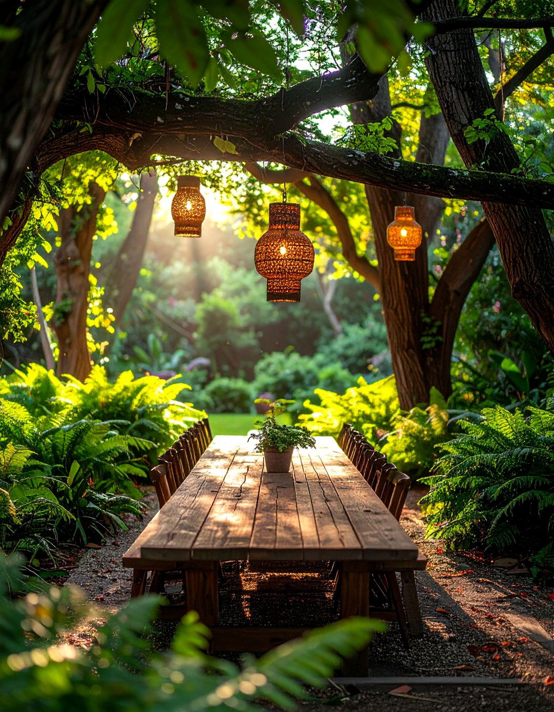 Shady Garden Dining - 30 patio dining ideas