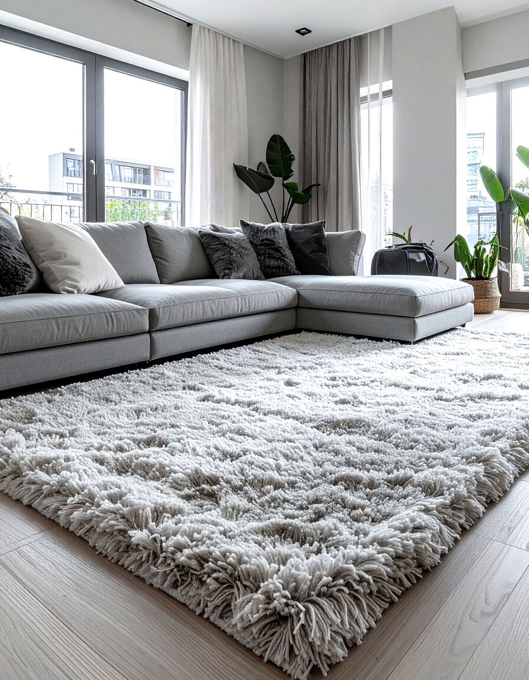 Shag pile carpet - 30 living room carpet ideas