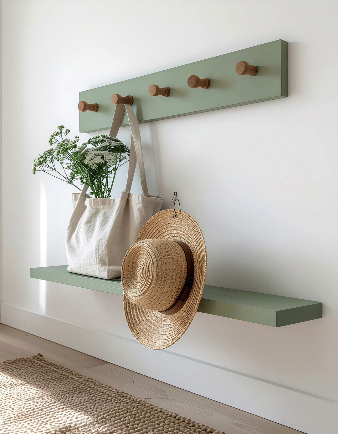 Shaker Peg Rail - 30 entryway coat rack ideas