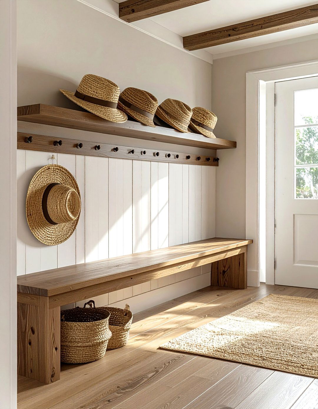 Shaker Peg Rail - 30 mudroom hook ideas