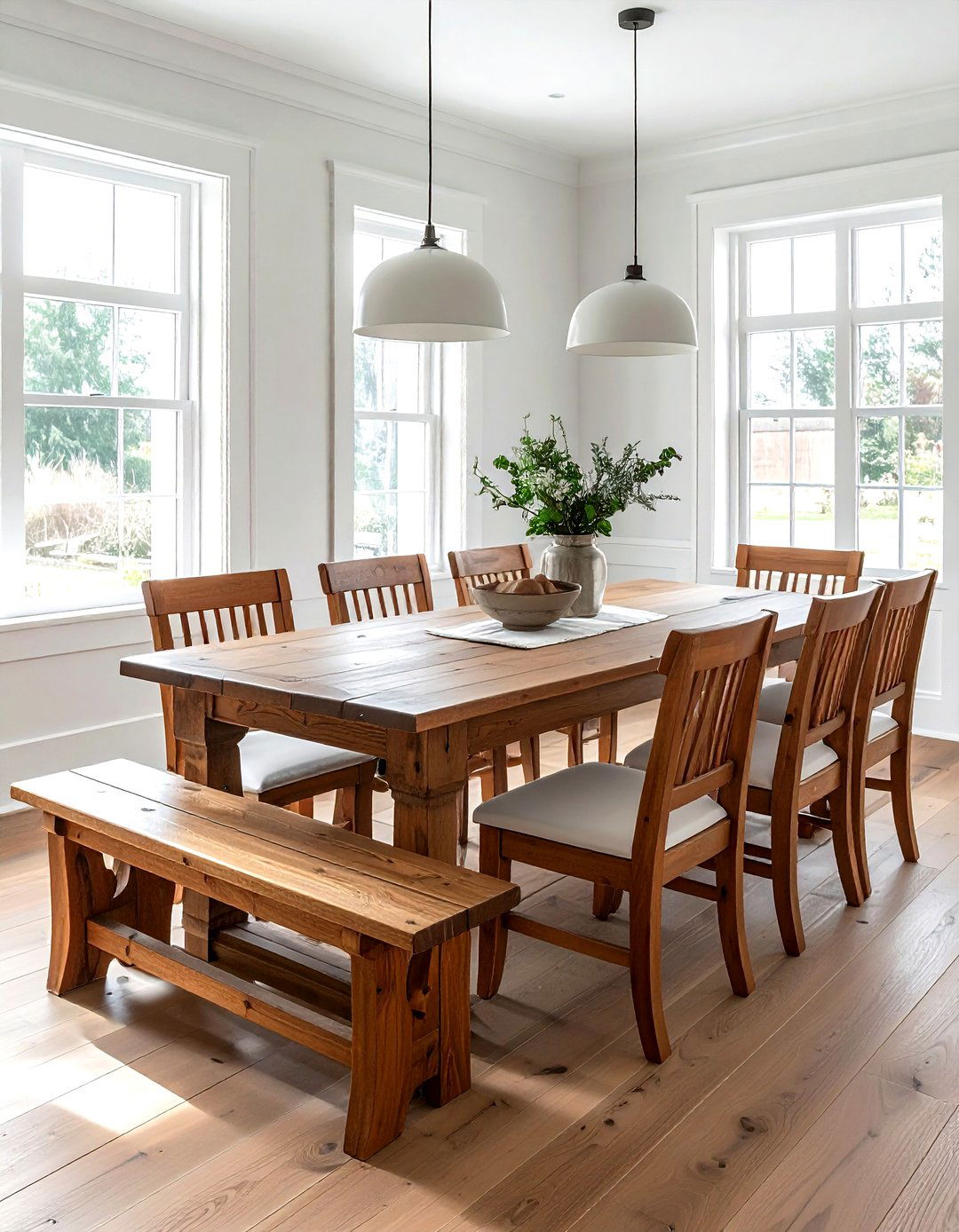 Shaker Style Wood Bench - 30 wood dining bench ideas