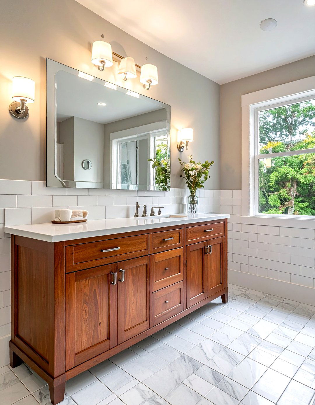 Shaker Style Wood Vanity - 30 wood vanity bathroom ideas