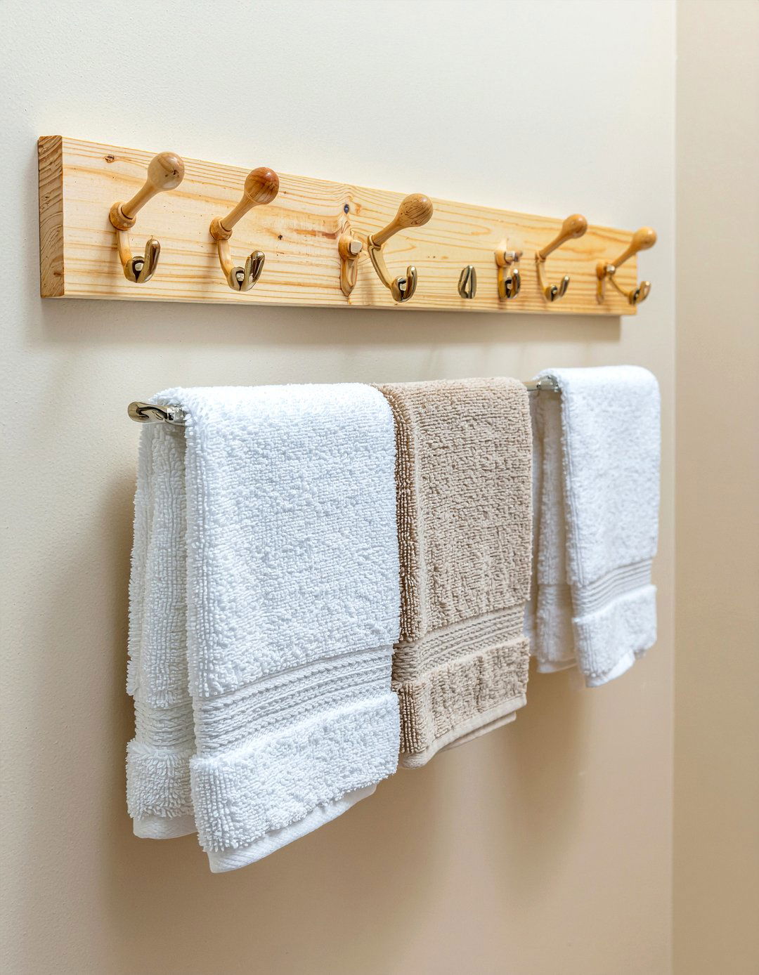 Shaker peg rail - 30 bathroom towel ideas