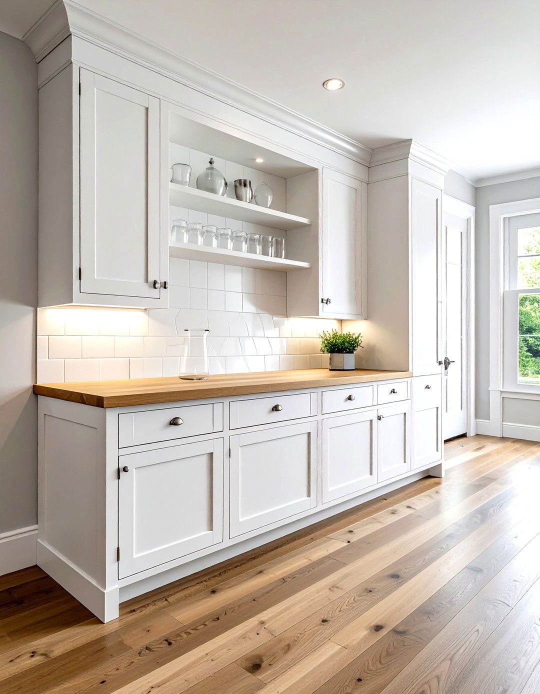 Shaker style beverage cabinet - 30 kitchen dry bar ideas