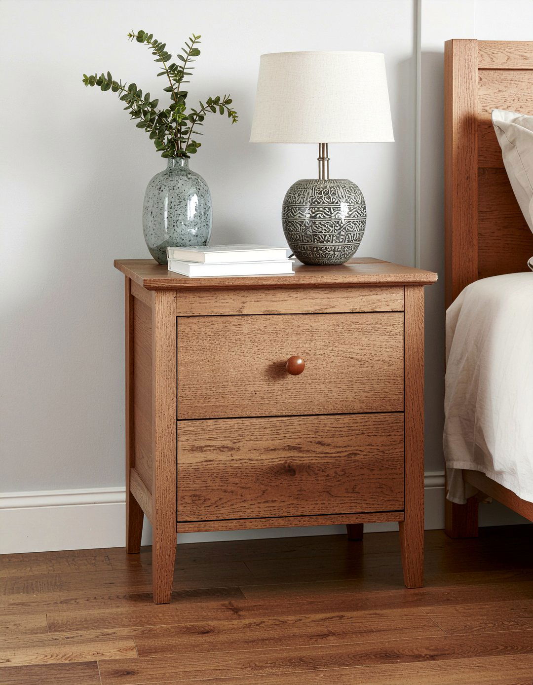 Shaker style slim nightstand - 30 bedroom narrow nightstands
