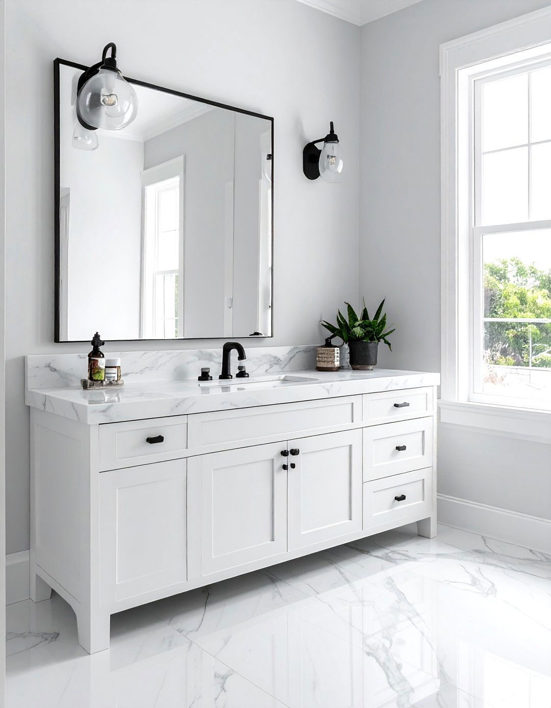 Shaker style vanity - 30 Cape Cod bathroom ideas