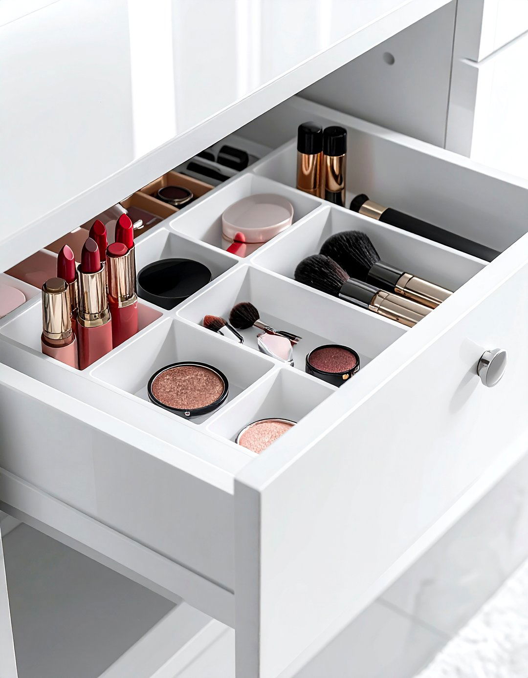 Shallow Drawer Makeup Trays - 30 bedroom drawer organization ideas