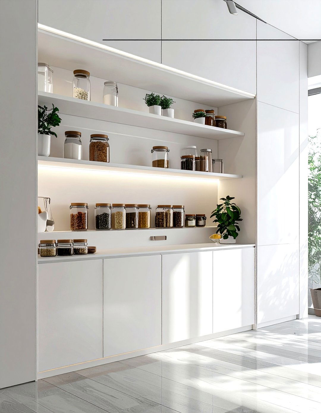 Shallow Wall Pantry - 30 hidden pantry kitchen ideas