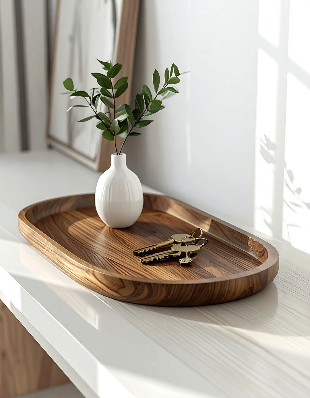 Shallow Wooden Entryway Tray - 30 wooden bowl ideas