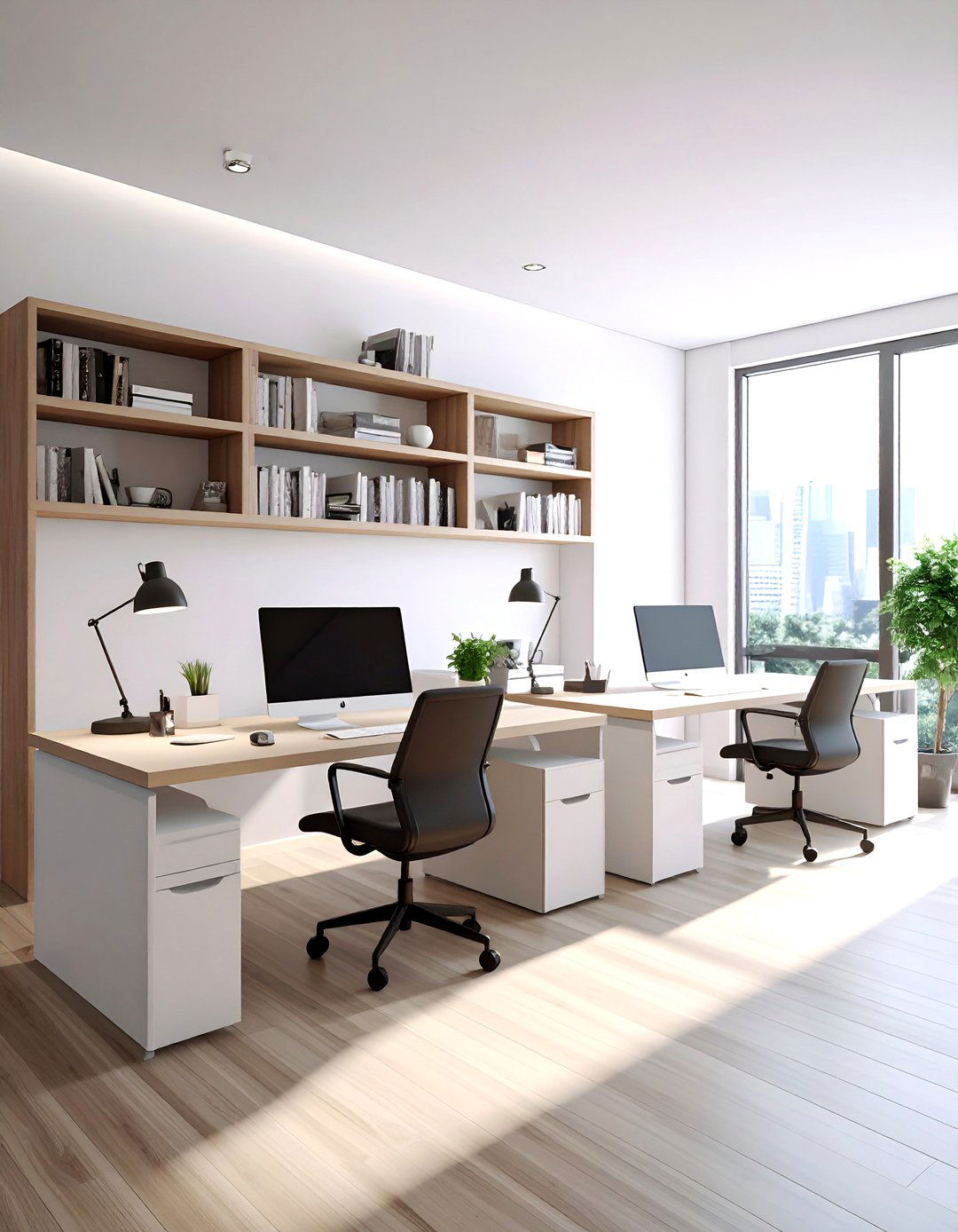 Shared Home Office - 30 productive office ideas