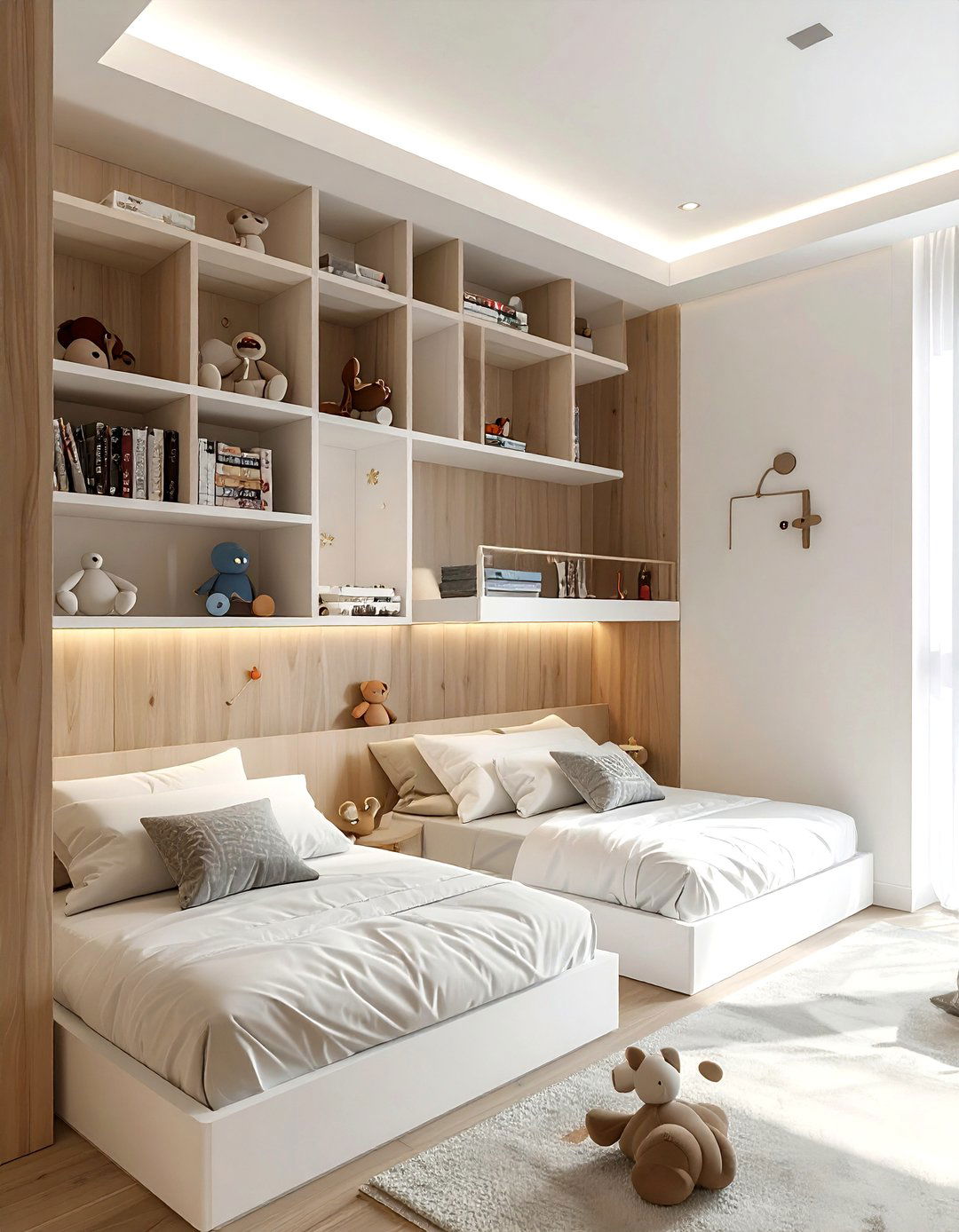Shared bedroom shelving - 30 shared bedroom ideas