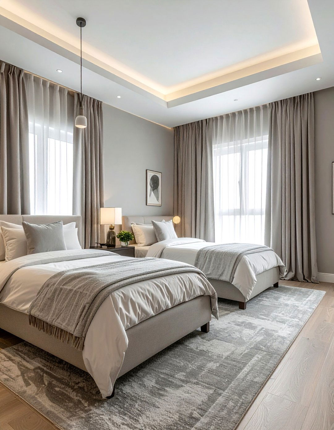 Shared bedroom with curtains - 30 shared bedroom ideas