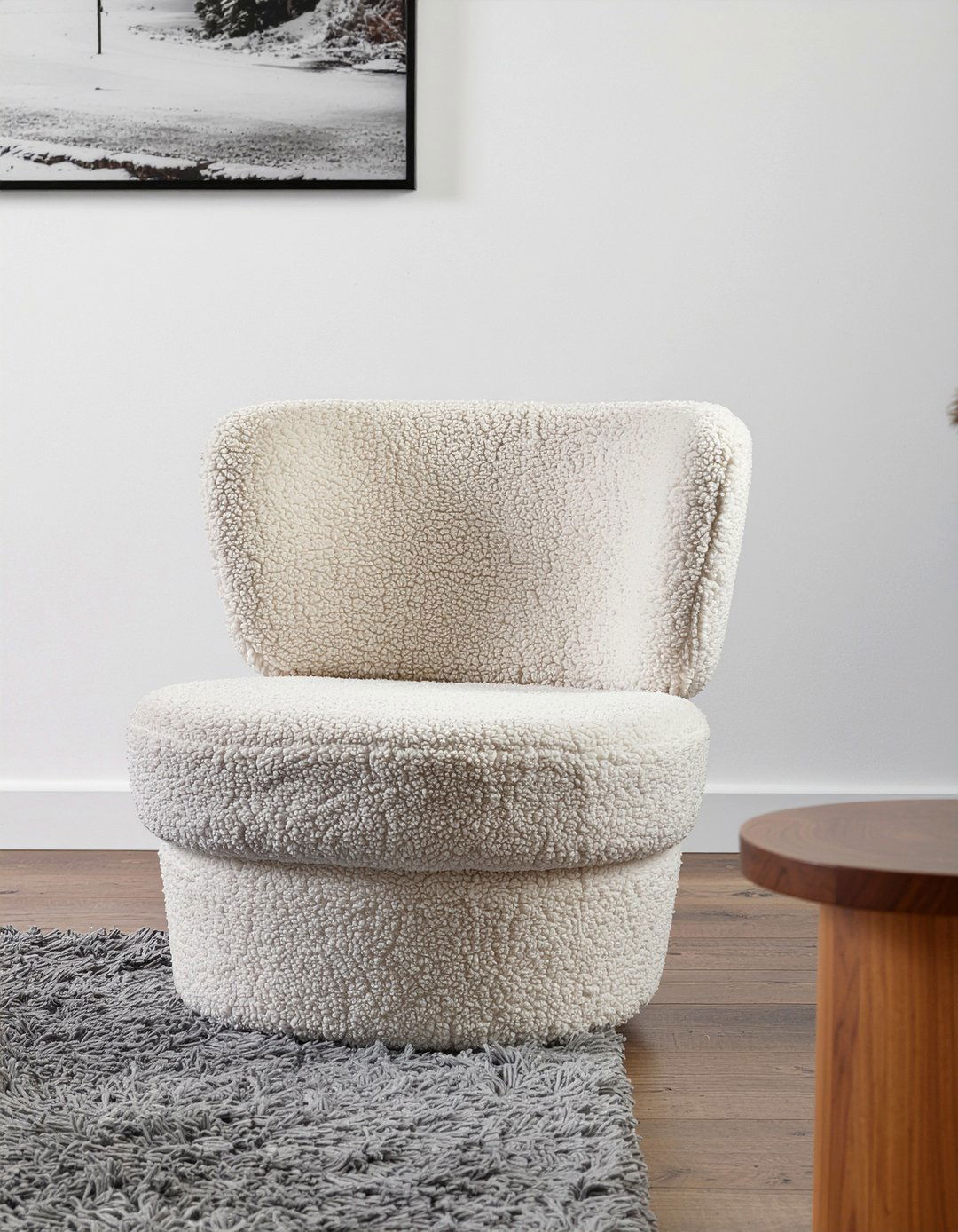Shearling chair - 30 living room lounge chair ideas