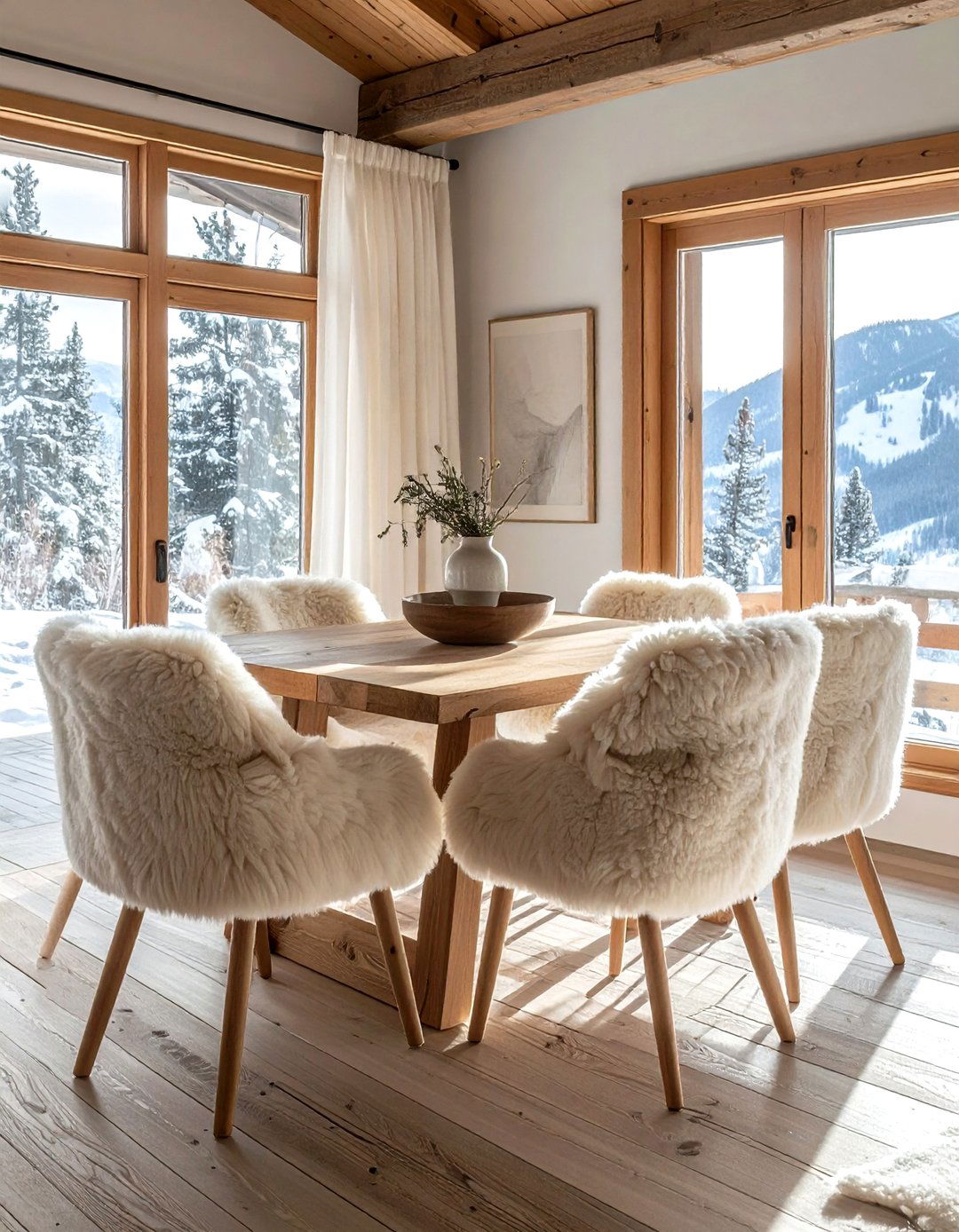 Sheepskin Chair Dining Room - 30 Aspen dining room ideas