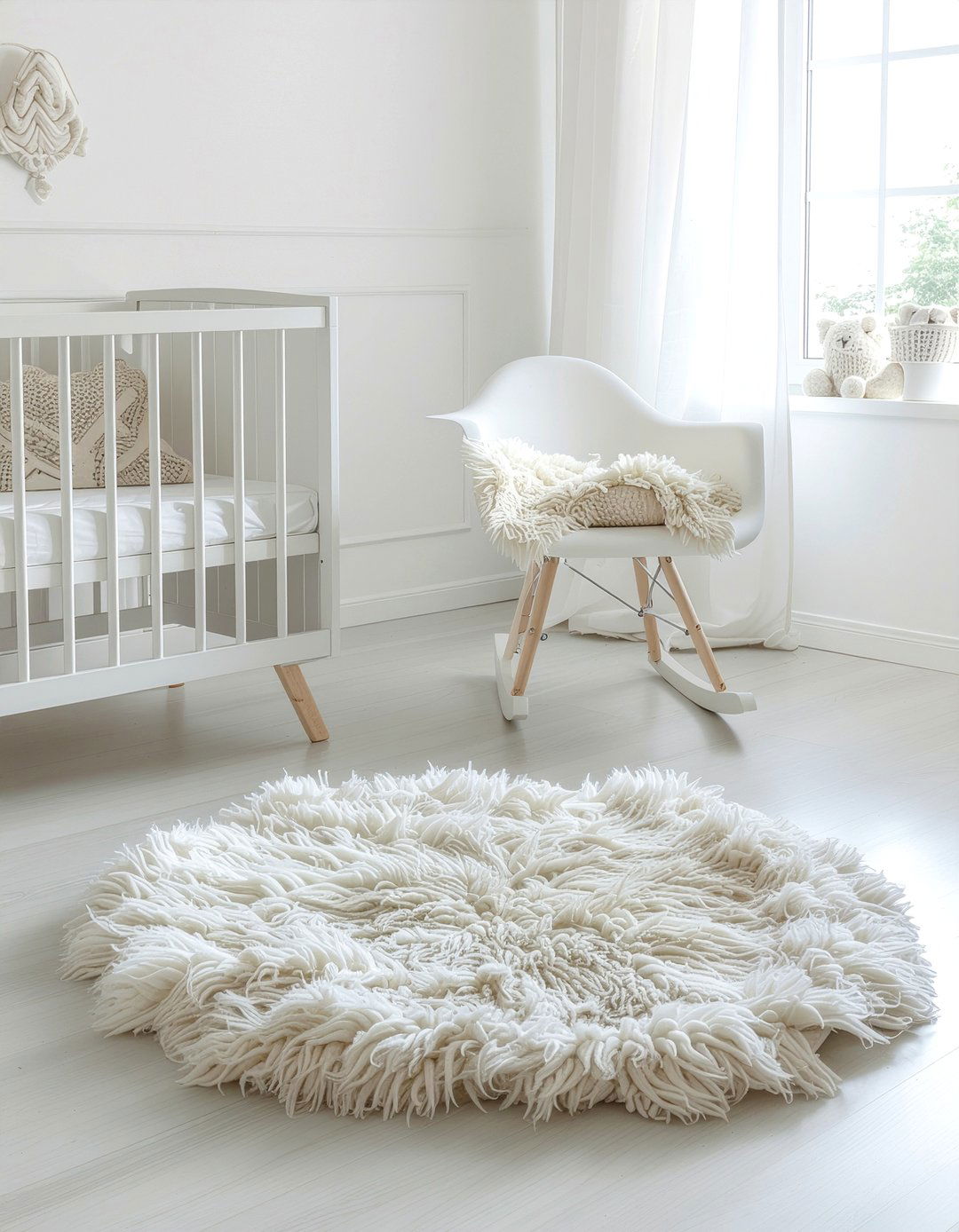 Sheepskin Nursery Rug - 30 sheepskin bedroom ideas