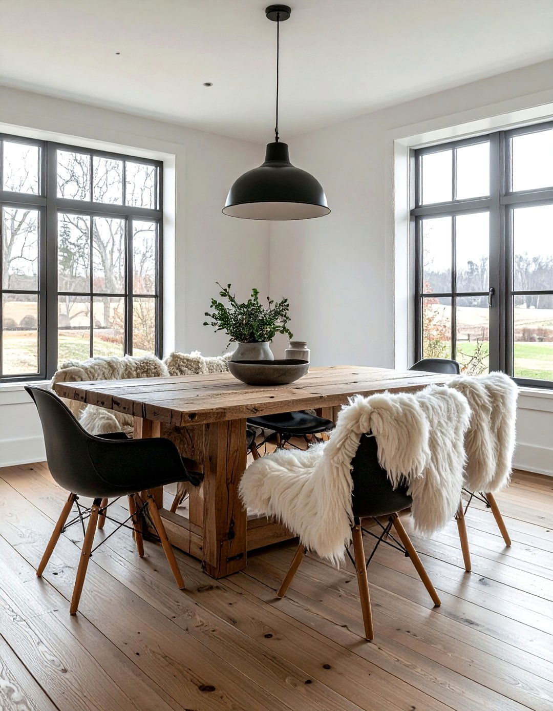 Sheepskin Over Dining Chair - 30 sheepskin decor ideas