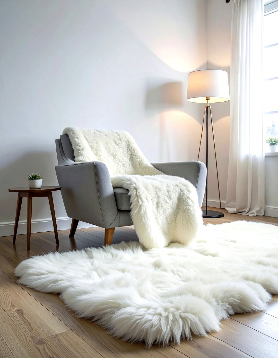 Sheepskin Throw For Armchair - 30 sheepskin decor ideas