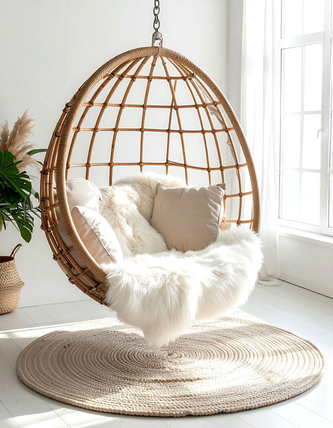Sheepskin Throw For Swing Chair - 30 sheepskin decor ideas