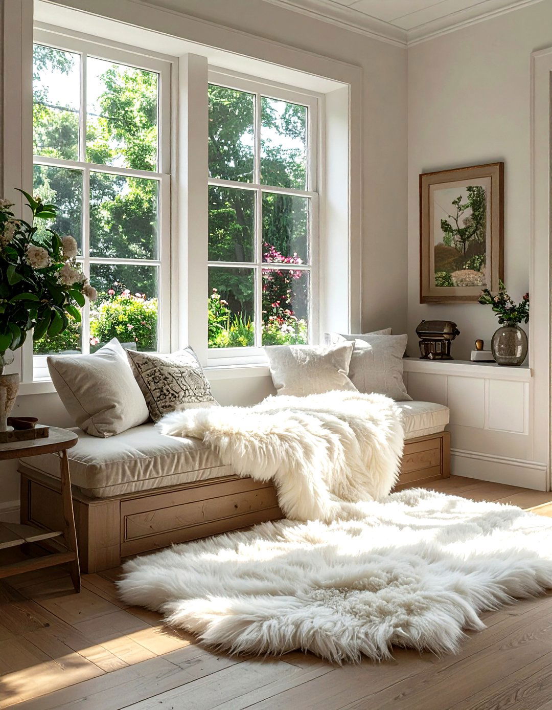 Sheepskin Throw For Window Seat - 30 sheepskin decor ideas