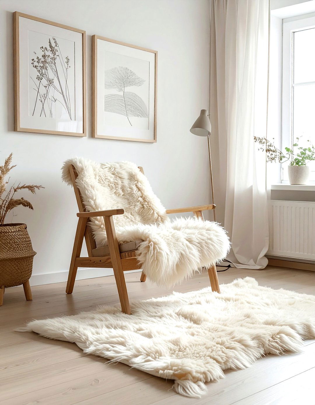Sheepskin rug - 30 rug ideas