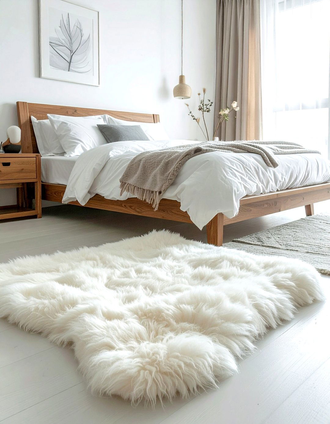 Sheepskin rug decor - 30 best home decor ideas