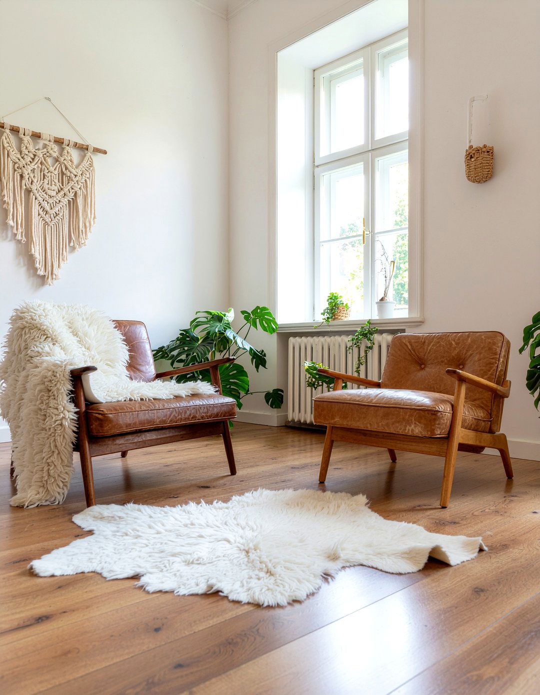 Sheepskin rugs - 30 Norwegian living room ideas