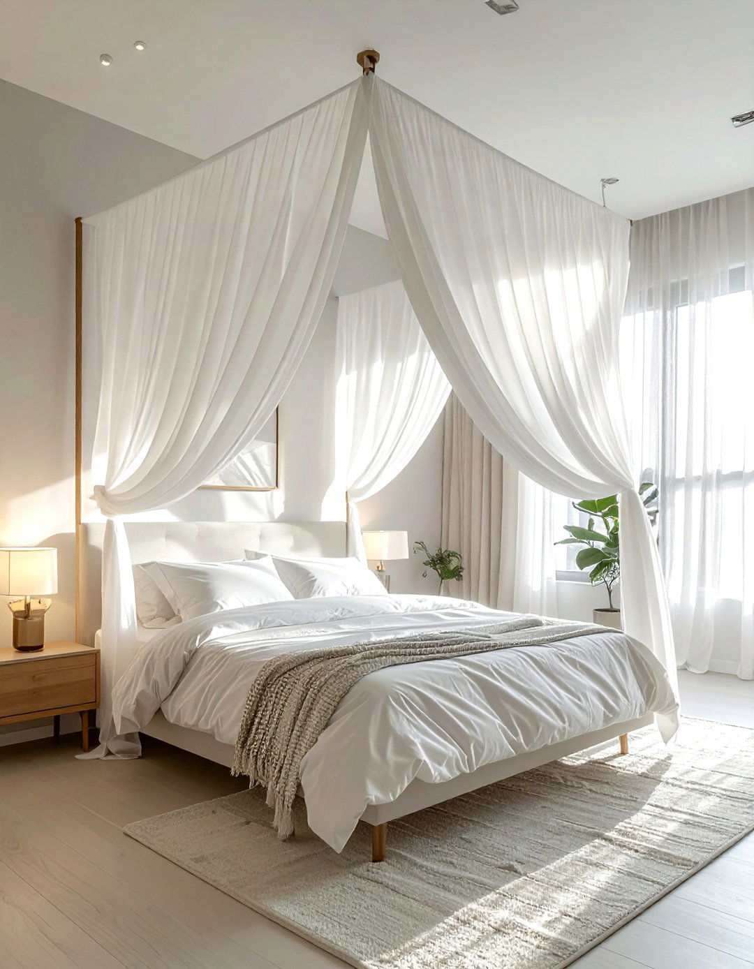 Sheer Bed Drape - 30 romantic decor ideas