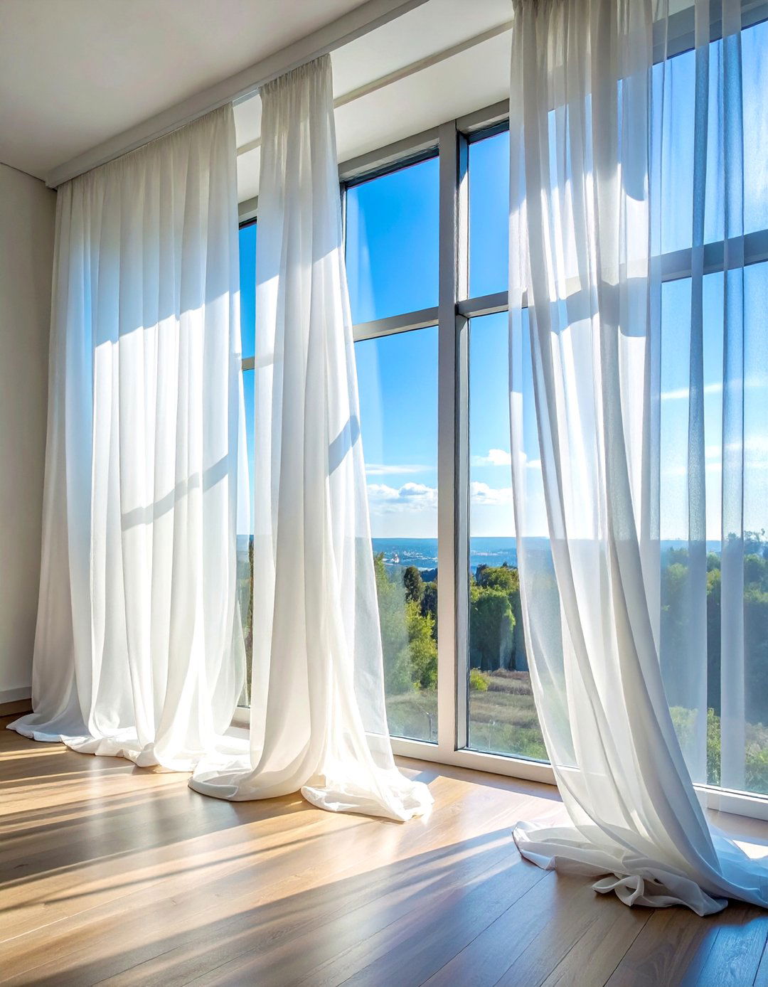 Sheer Curtain - 30 relaxing decor ideas