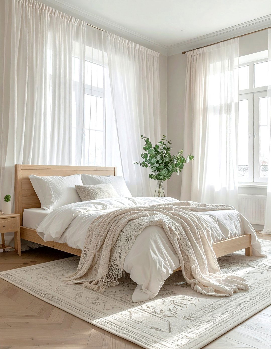 Sheer Curtains - 30 bedroom window treatment ideas