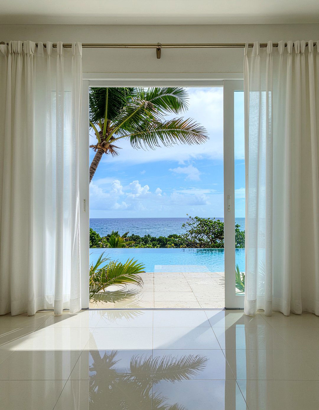Sheer Curtains - 30 Caribbean living room ideas