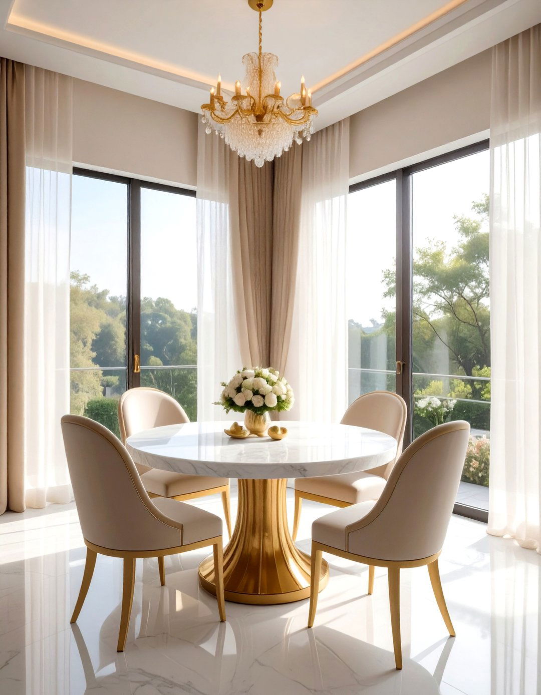 Sheer Curtains - 30 dining room natural lighting ideas