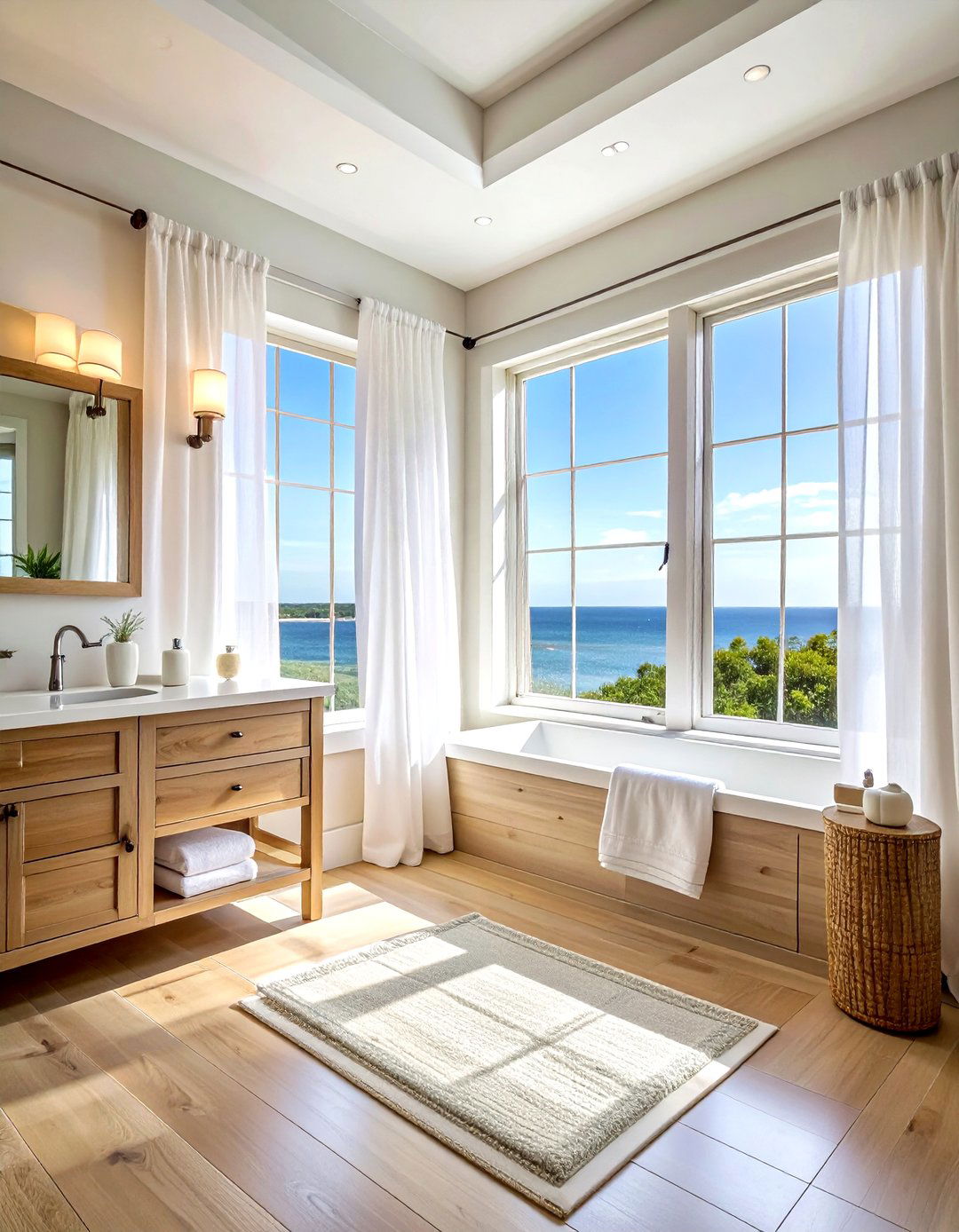 Sheer Curtains Bathroom - 30 bathroom natural lighting ideas