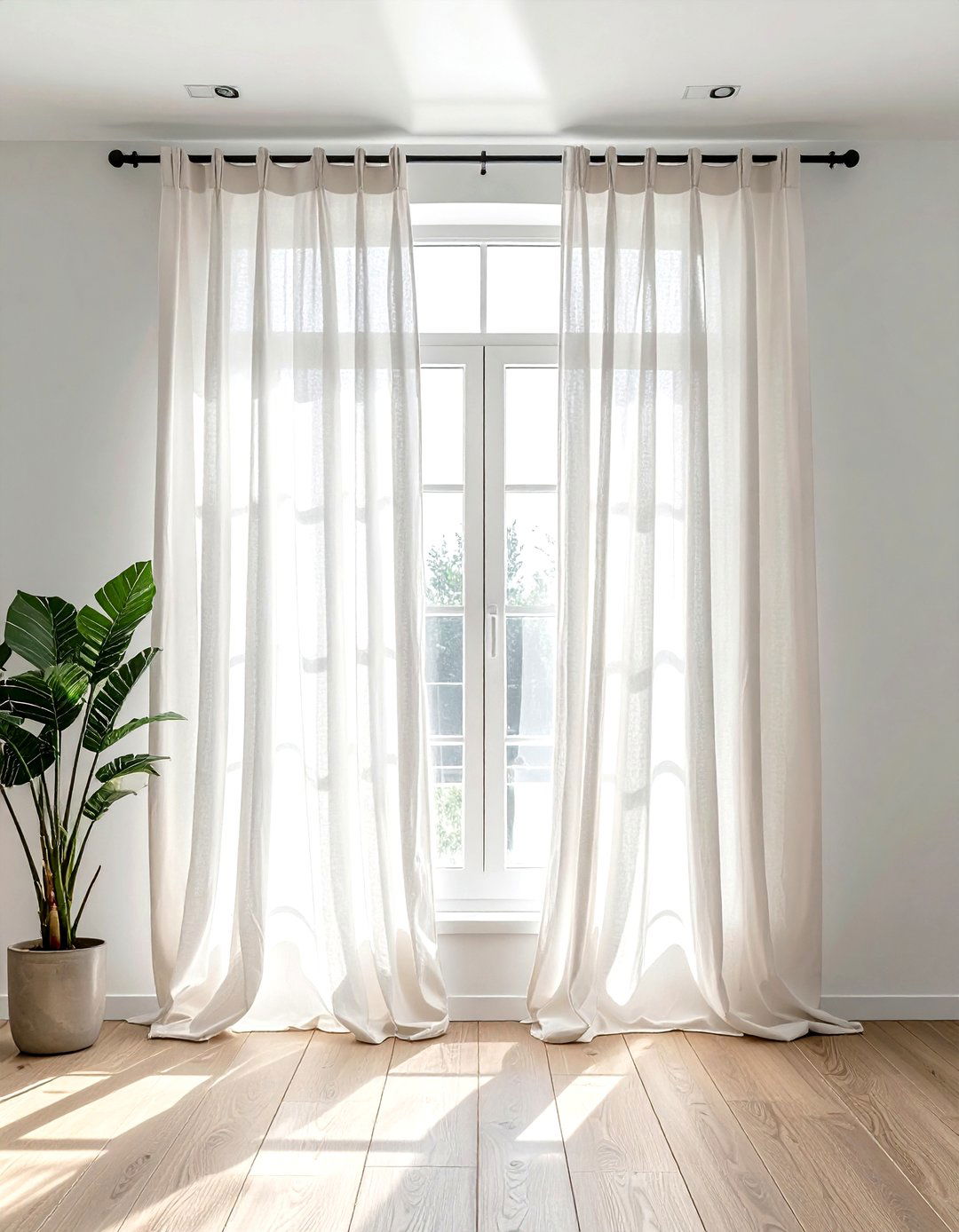 Sheer Linen Curtains - 30 airy decor ideas