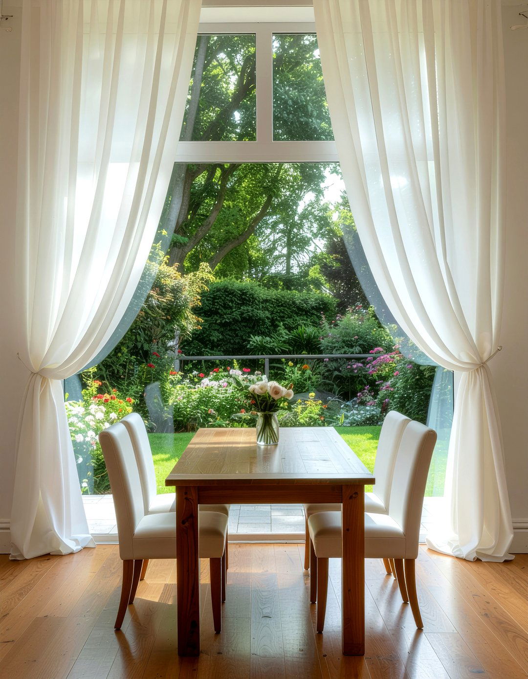 Sheer Window Curtains - 30 generational dining room ideas