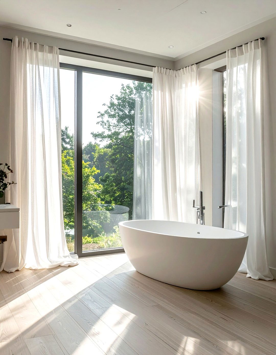 Sheer Window Treatment - 30 bathroom soft settings