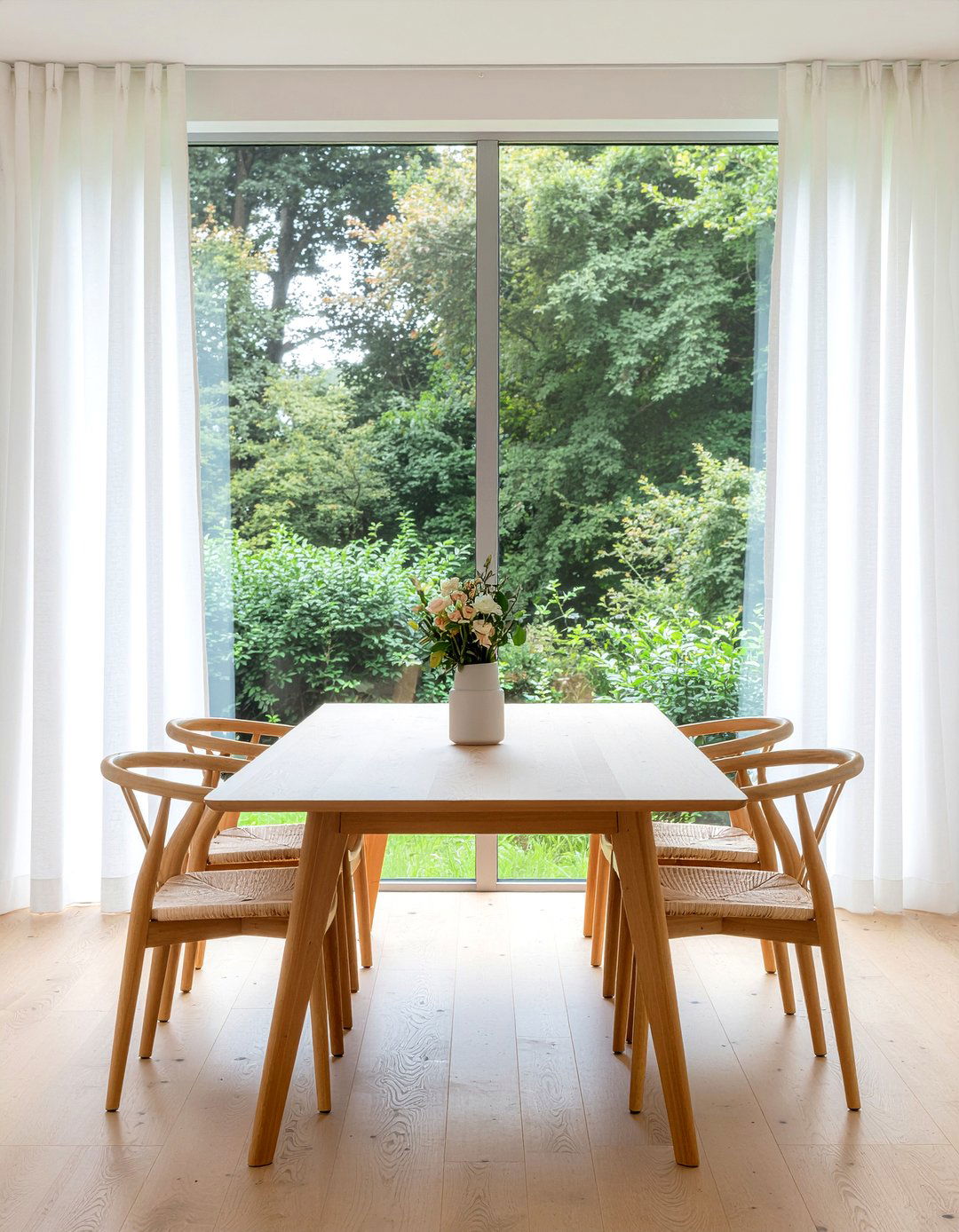 Sheer Window Treatments - 30 dining room makeover ideas