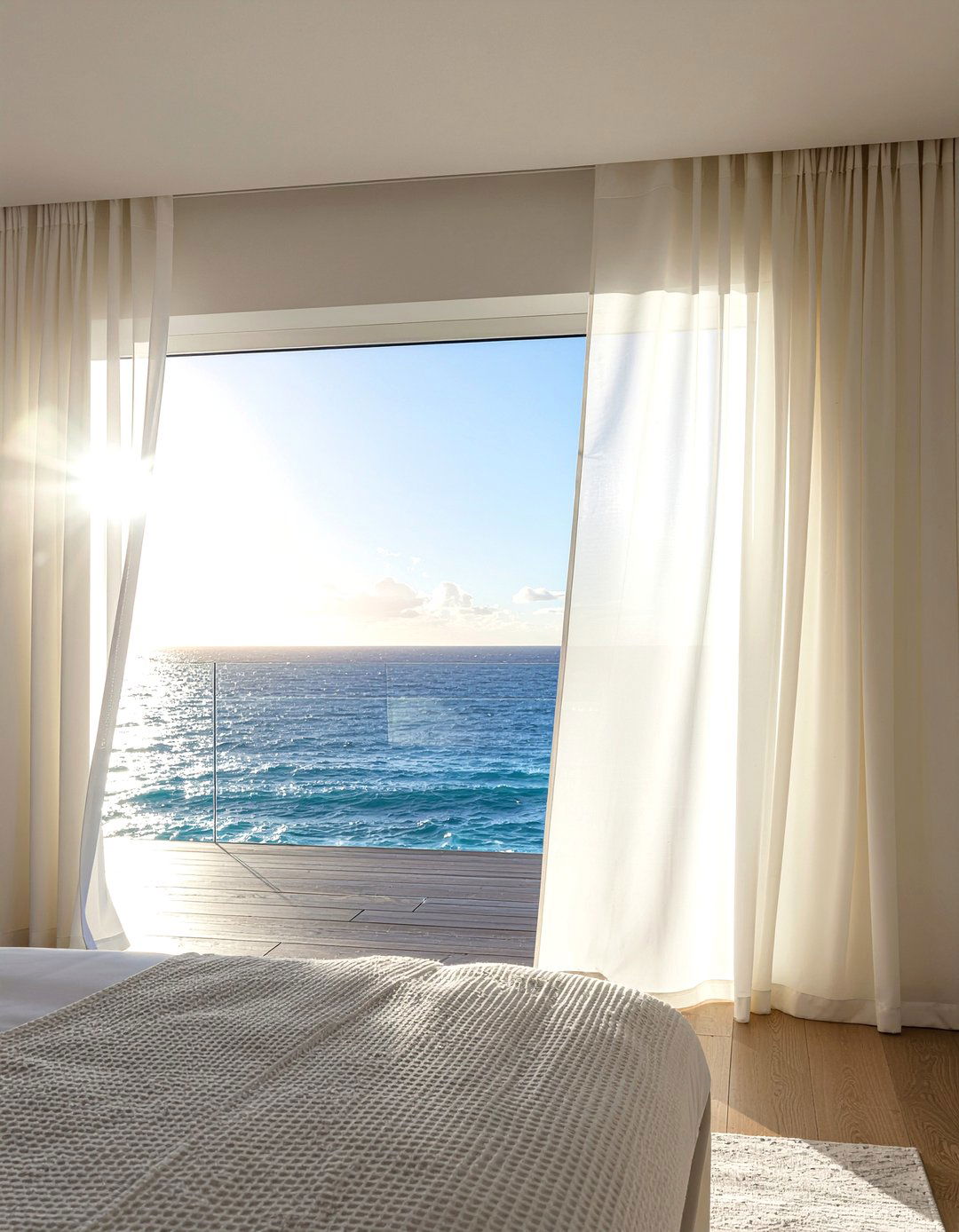 Sheer Window Treatments - 30 hotel bedroom ideas