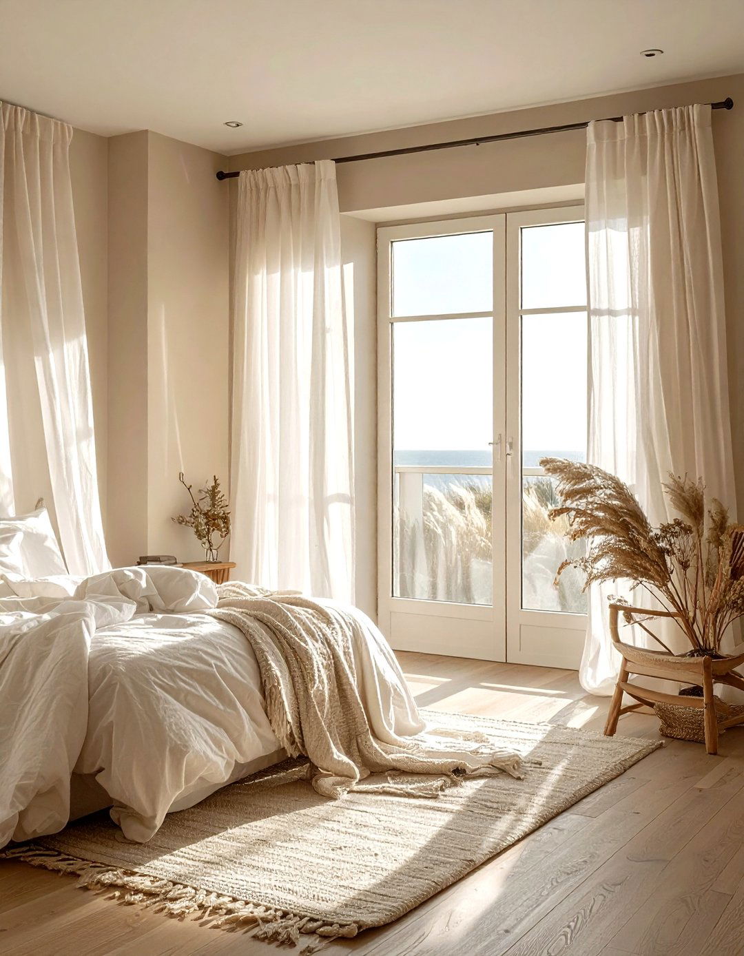 Sheer bedroom curtains - 30 bright bedroom ideas
