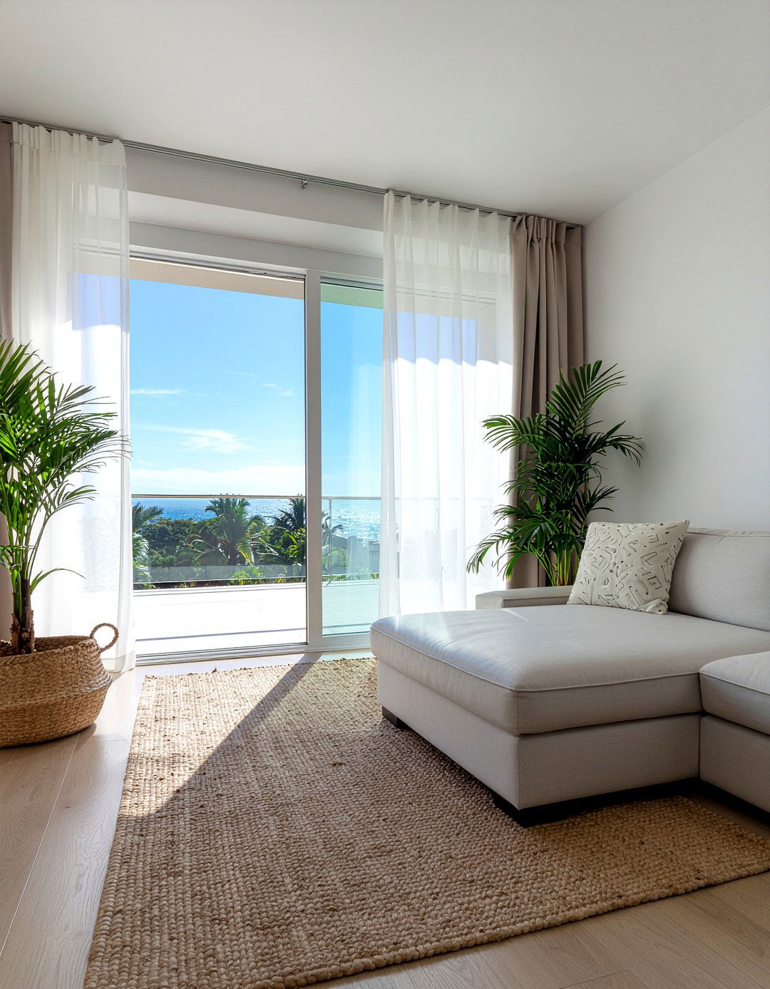 Sheer curtains - 30 small living room ideas