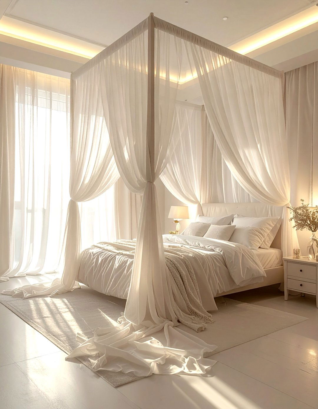 Sheer curtains for canopy bed - 30 sheer curtain ideas
