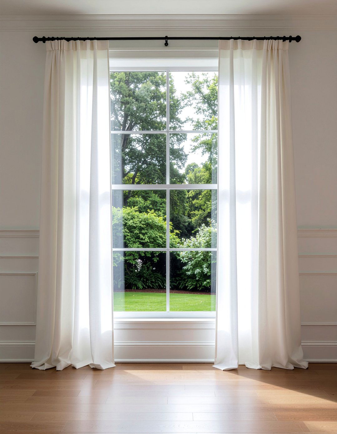 Sheer window curtain - 30 Swedish living room ideas
