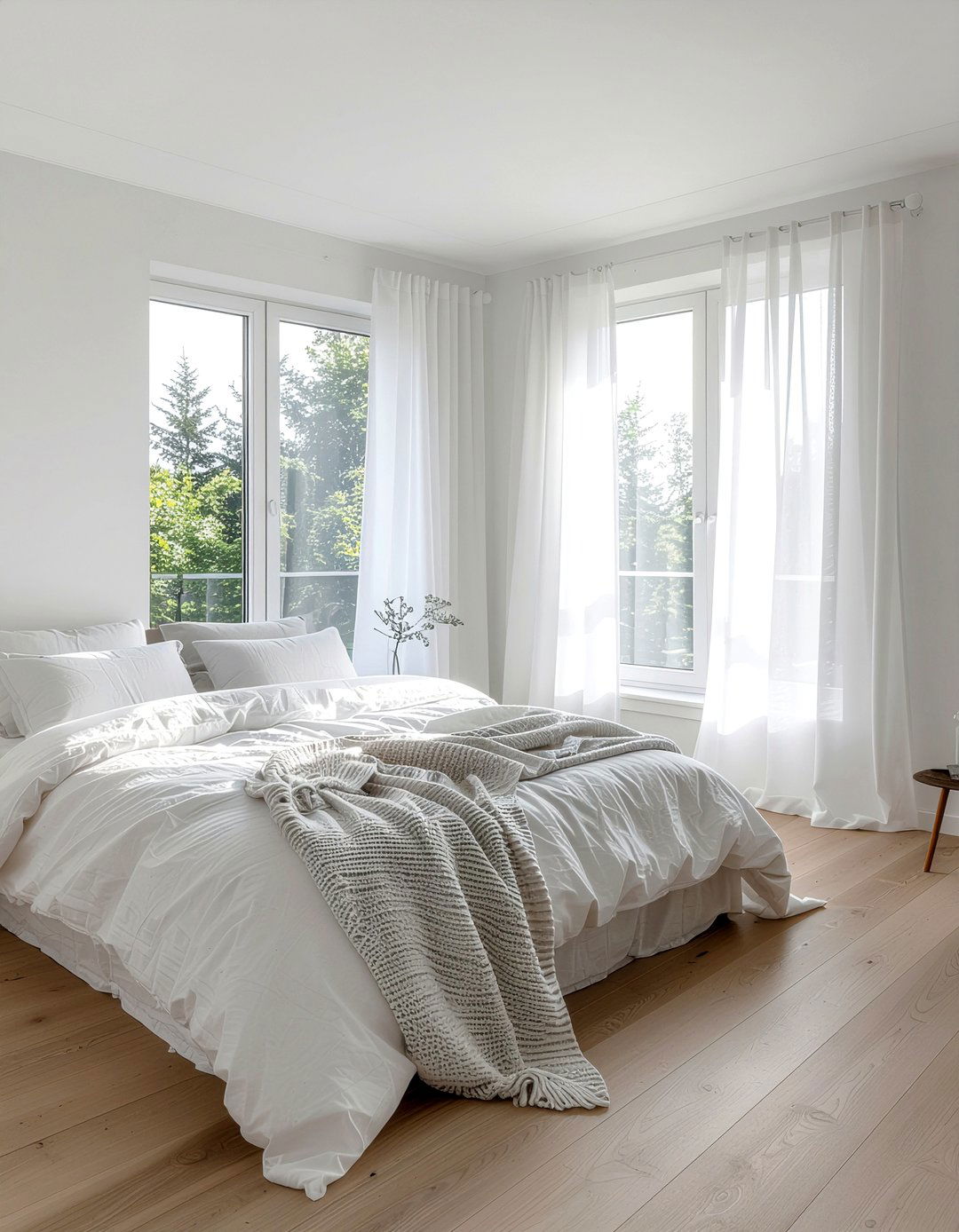 Sheer window curtains - 30 first apartment decor ideas