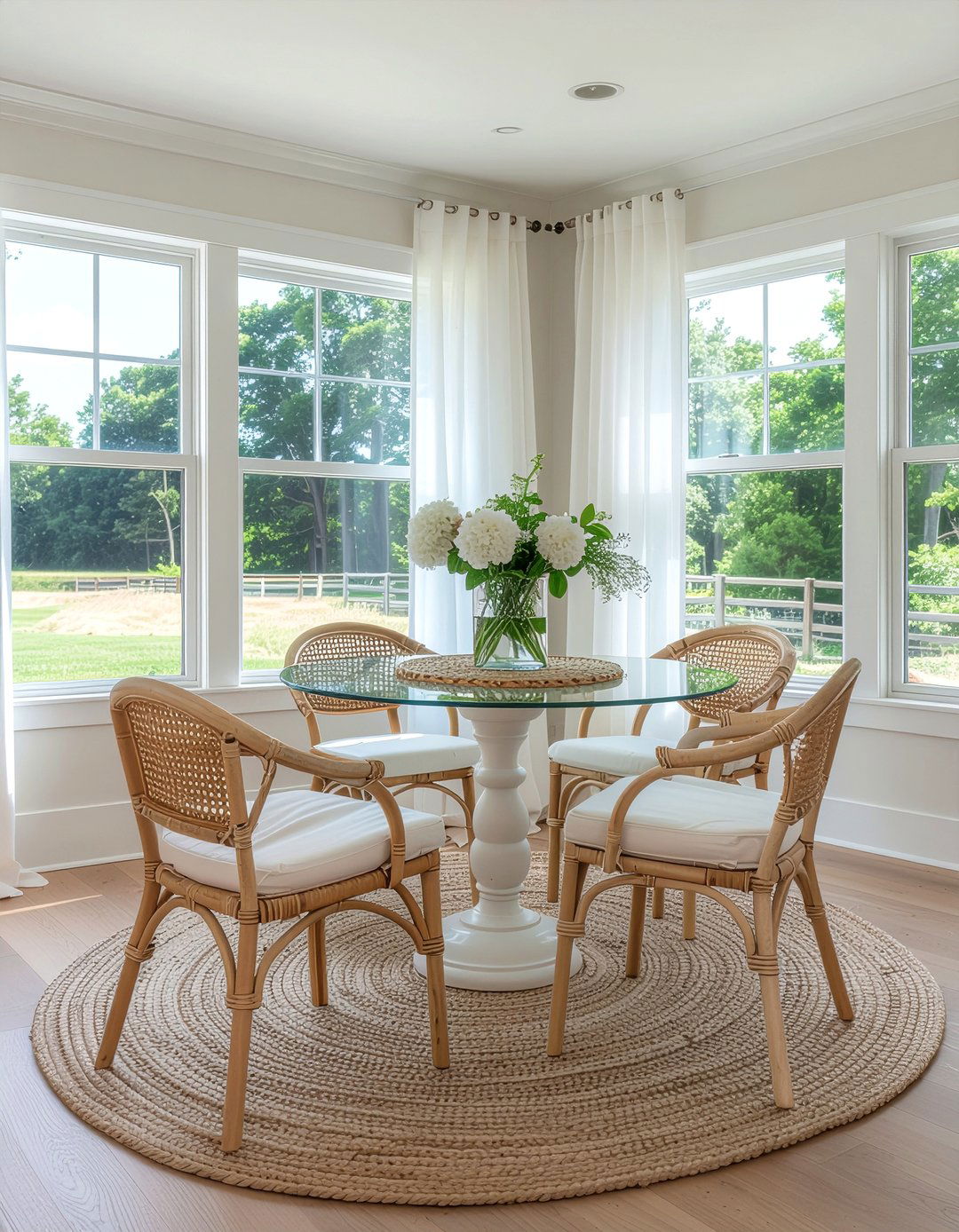 Sheer window treatments - 30 dining room natural light ideas