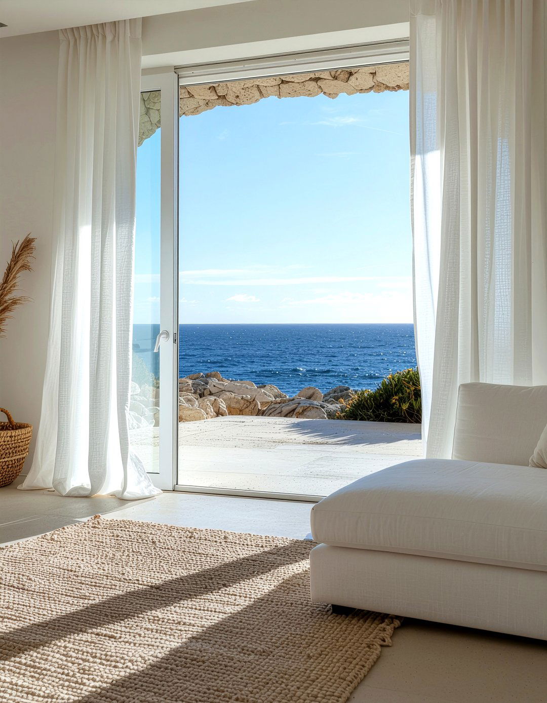 Sheer window treatments - 30 hotel living room ideas