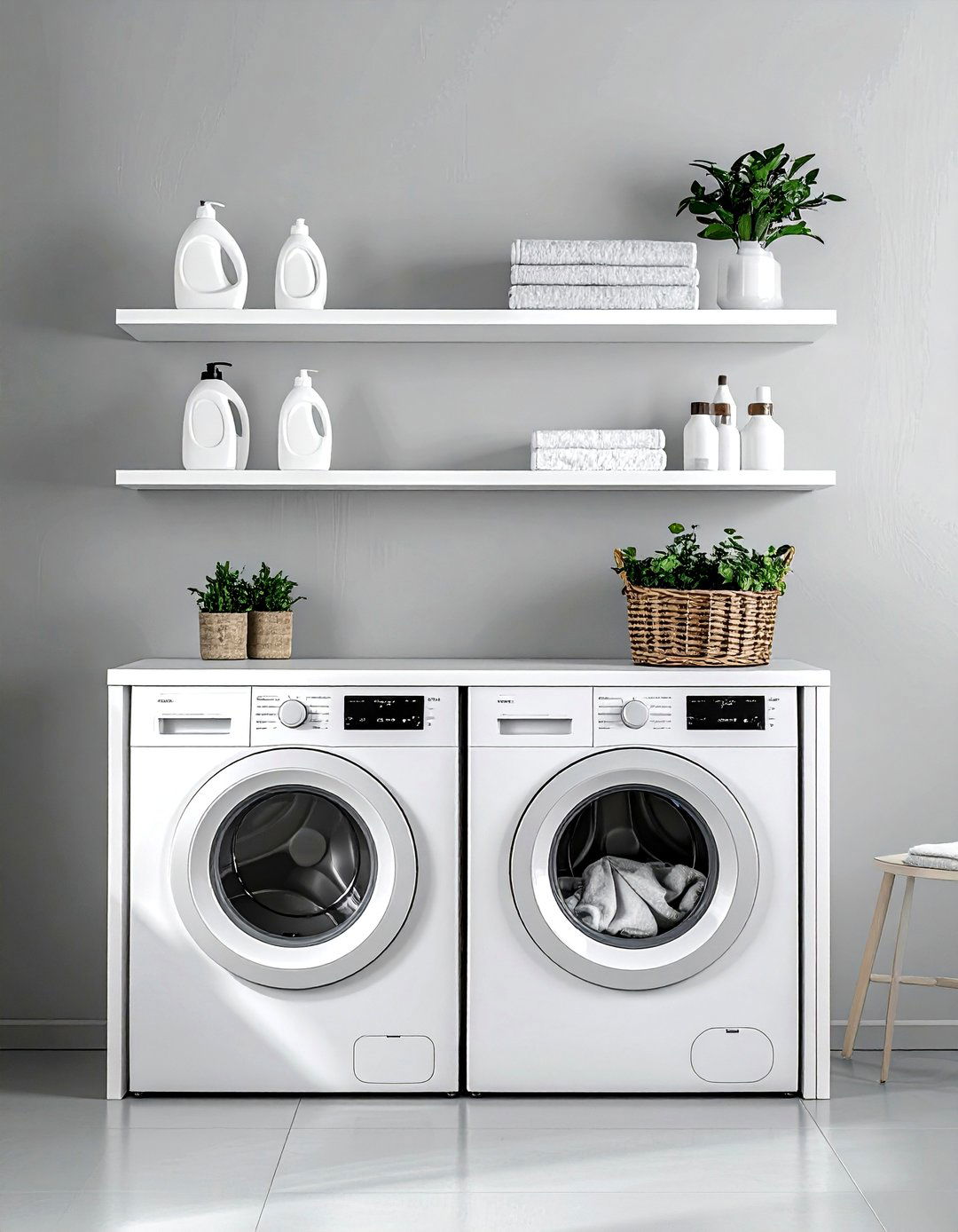 Shelf Over Washer And Dryer - 30 laundry room shelving ideas