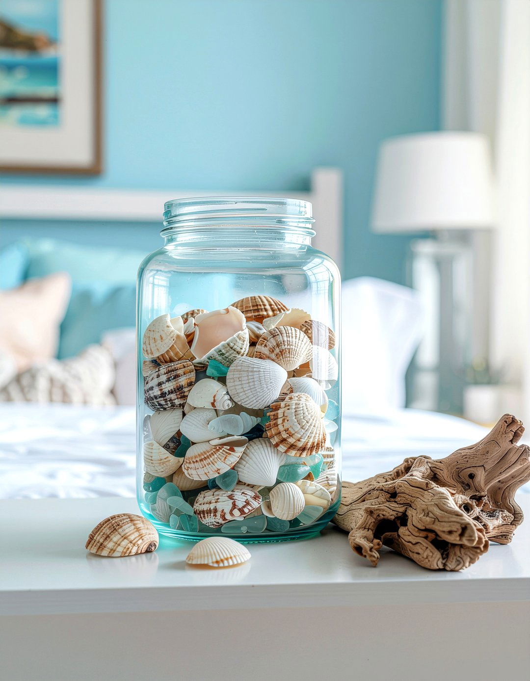 Shell Collection Jar - 30 bedroom travel souvenir ideas