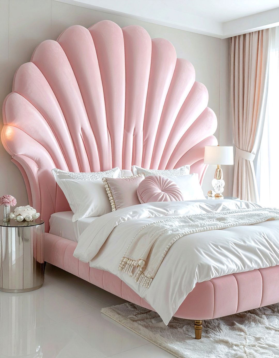 Shell Headboard - 30 mermaid bedroom ideas