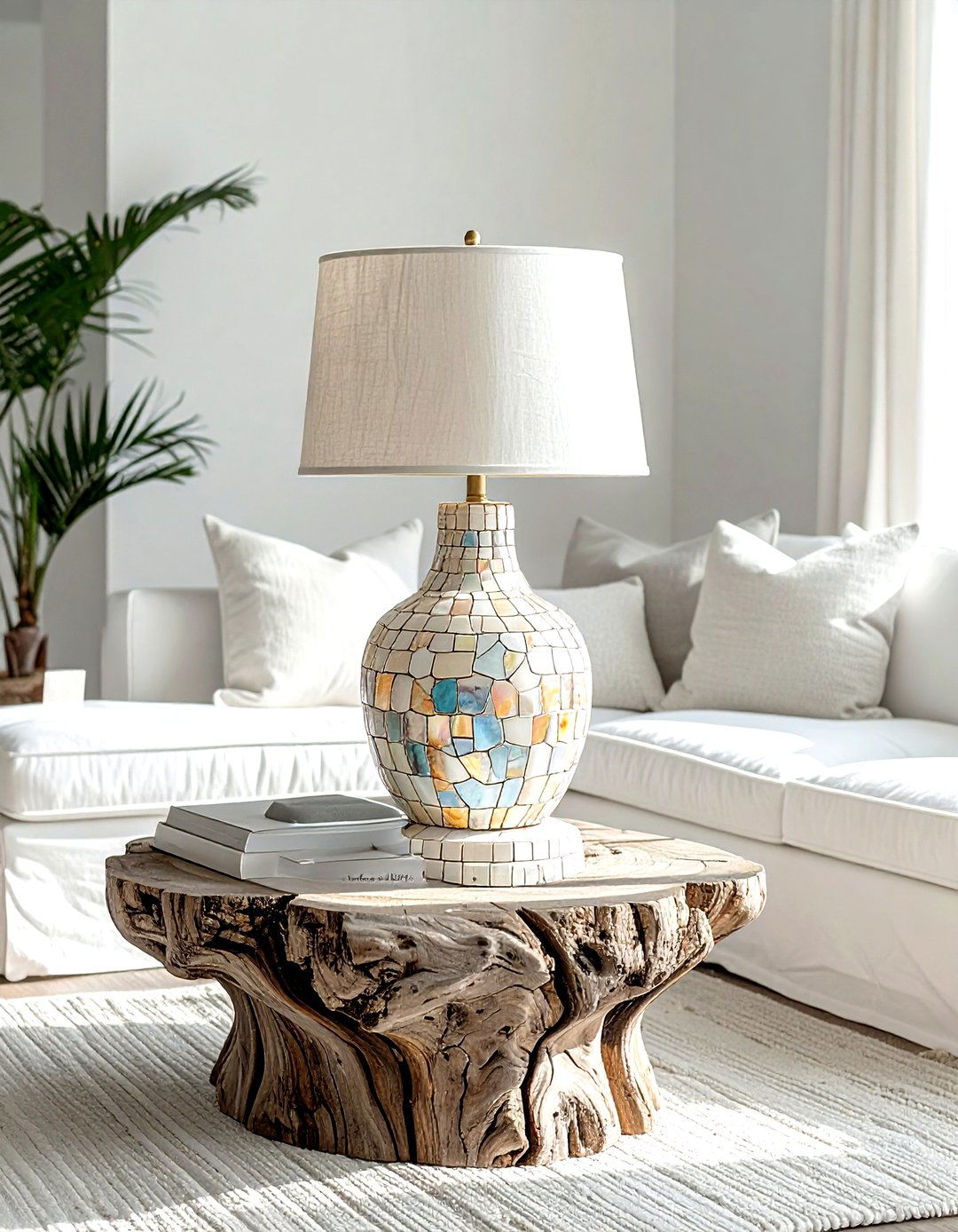 Shell Inlay Lamp - 30 accent lamp ideas