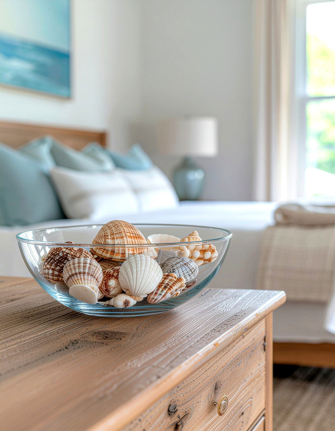 Shell collection display - 30 coastal bedroom ideas